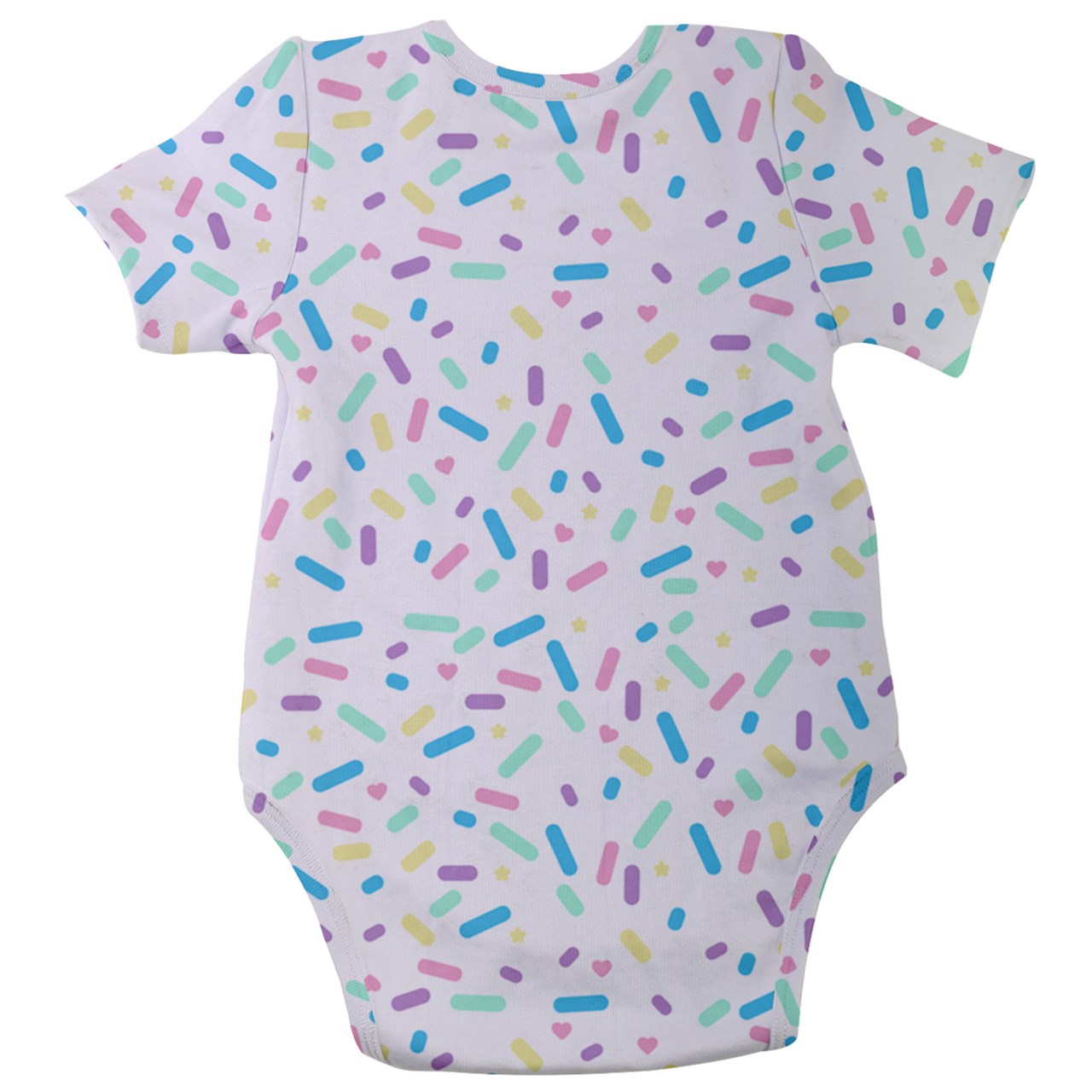 Sprinkle Party Baby Short Sleeve Bodysuit - Vanilla