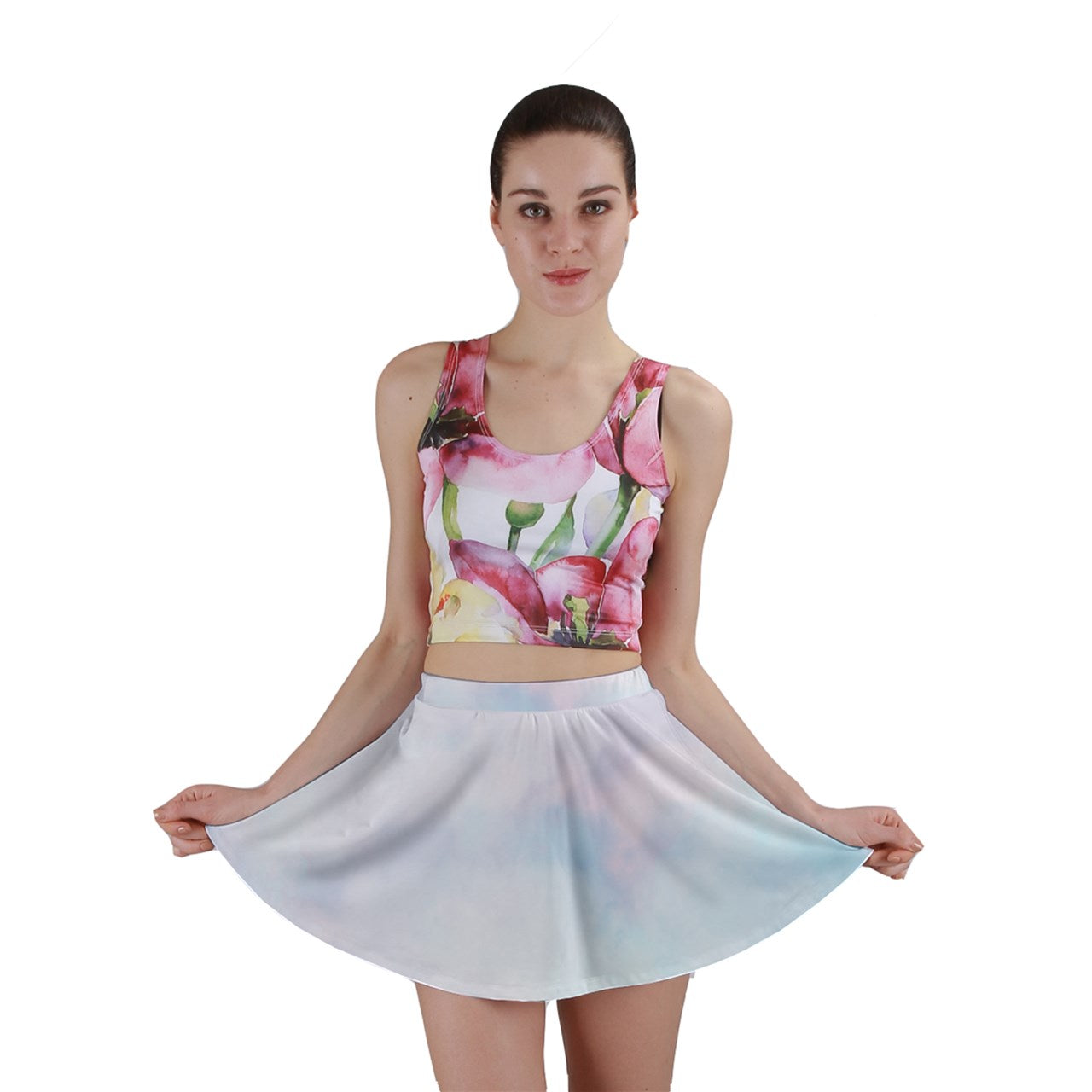 Pastel Clouds Mini Skirt