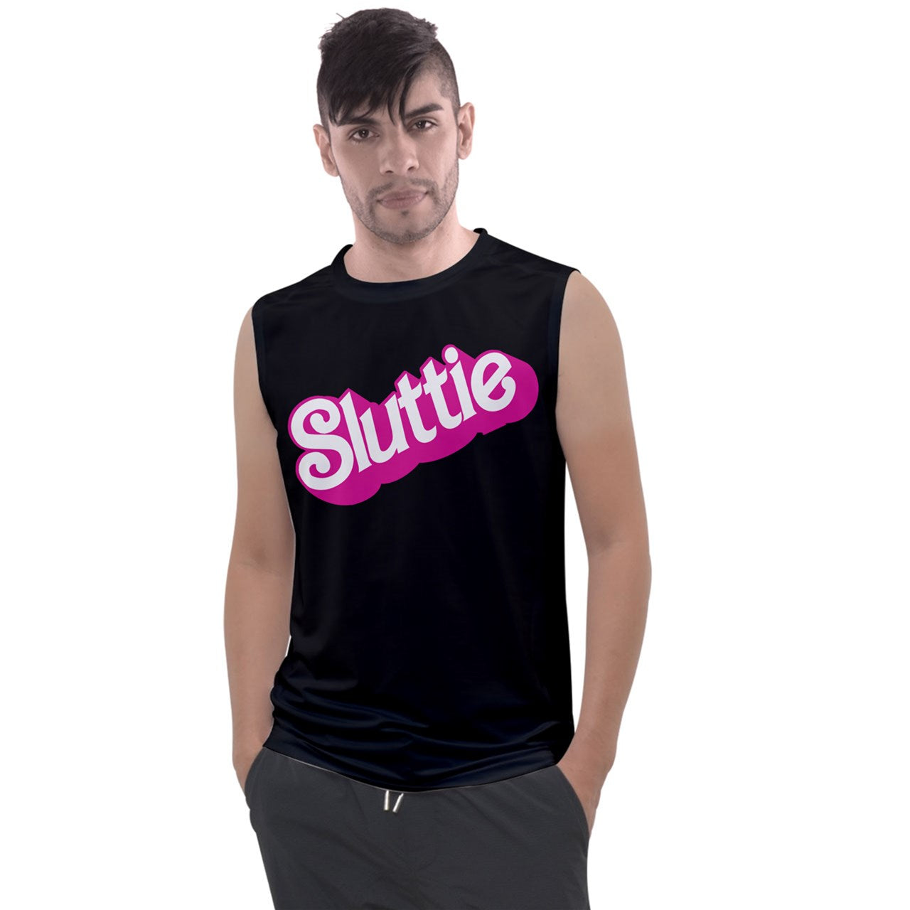 Friendly Dolly Straight Cut Tank Top - Black