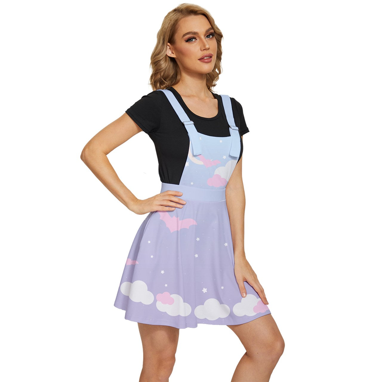 Spooky Pastel Twilight Whispers Apron Dress