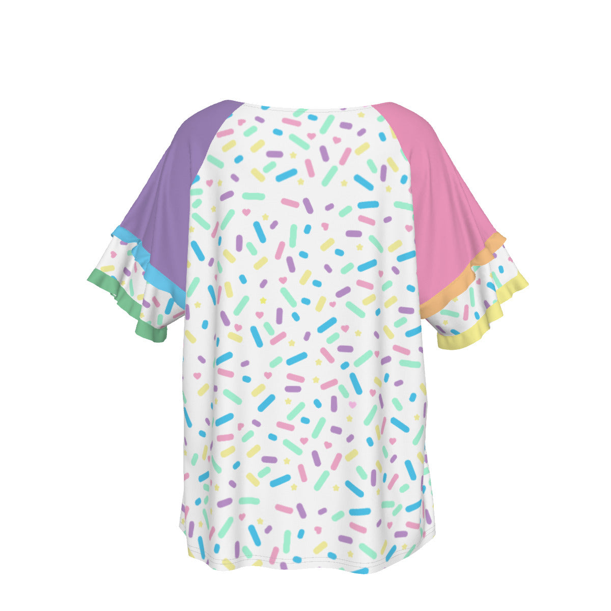 Sprinkle Party - Vanilla Round Neck Raglan Sleeve T-shirt