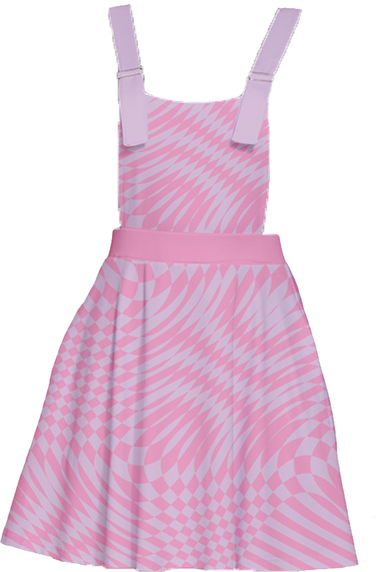 Digital Waves Apron Dress - Pink and Thistle