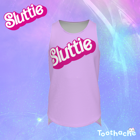 Friendly Dolly Men's Curved Hem Long Tank Top