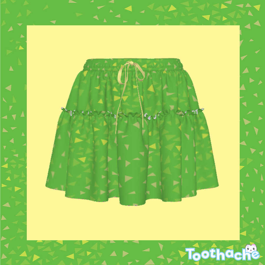 The Grass is Greener on My Island Ruffled Mini Skirt