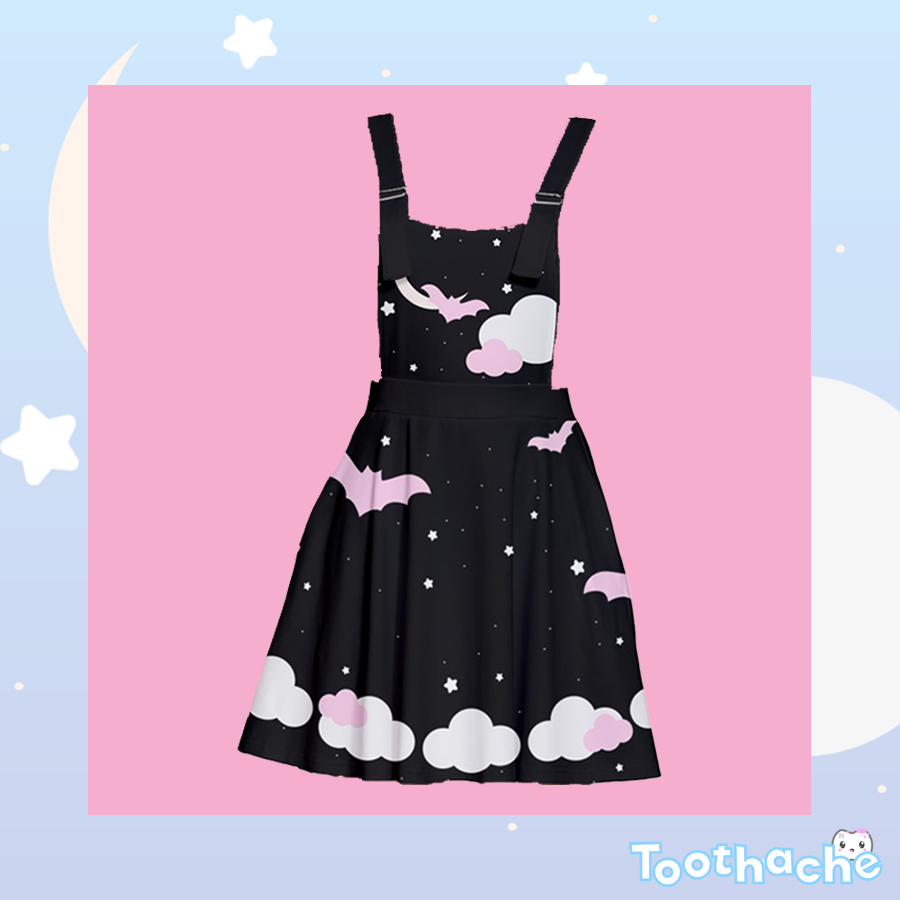 Spookty Pastel Midnight Whispers Apron Dress