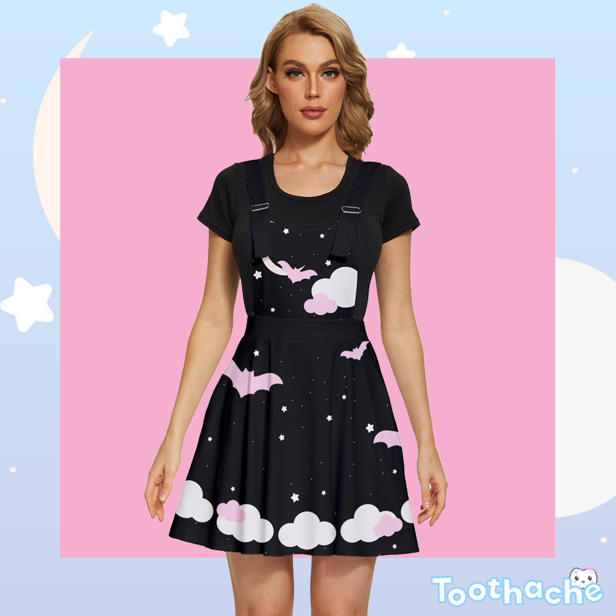 Spookty Pastel Midnight Whispers Apron Dress