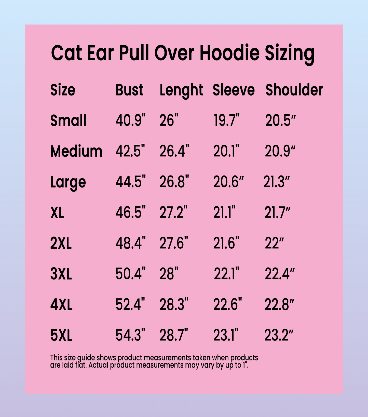 Toothache Logo Pastel Pullover Hoodie with Cat Ears