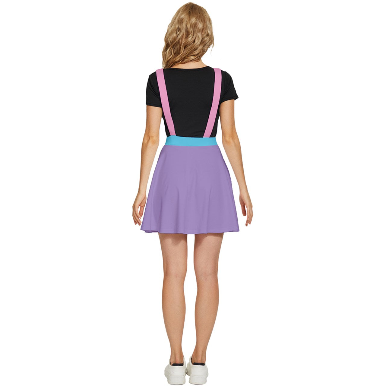 Toothache Basics Color Block Apron Dress - Purple