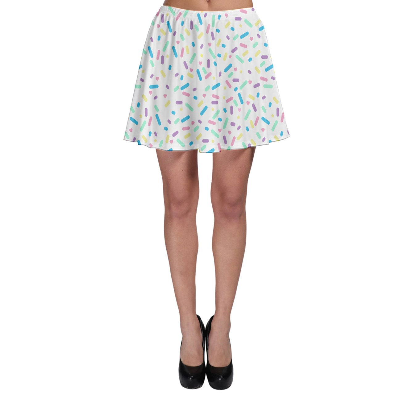 Sprinkle Party Skater Skirt - Vanilla