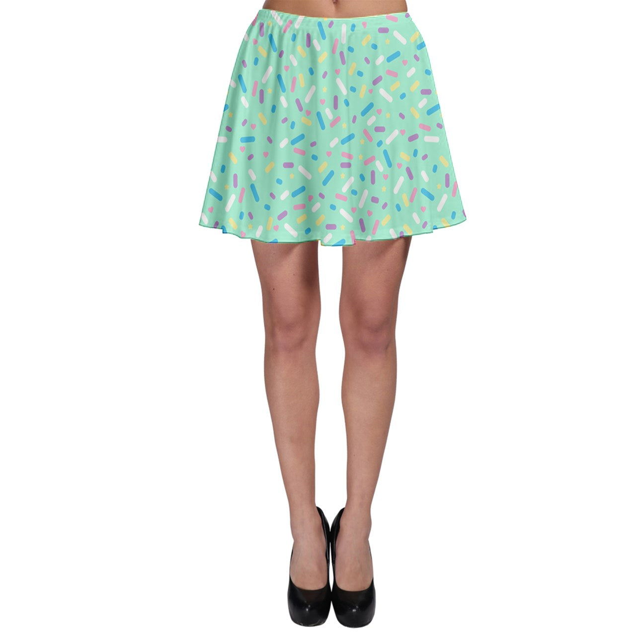 Sprinkle Party Skater Skirt - Mint