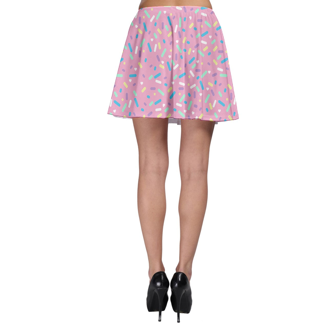 Sprinkle Party Skater Skirt - Strawberry