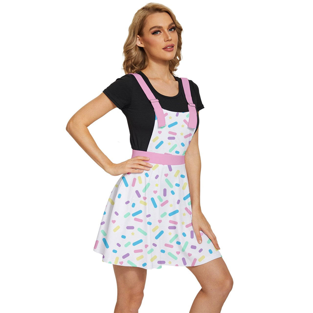 Sprinkle Party Apron Dress -Vanilla