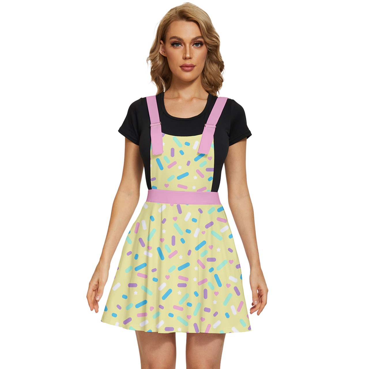 Sprinkle Party Apron Dress - Lemon