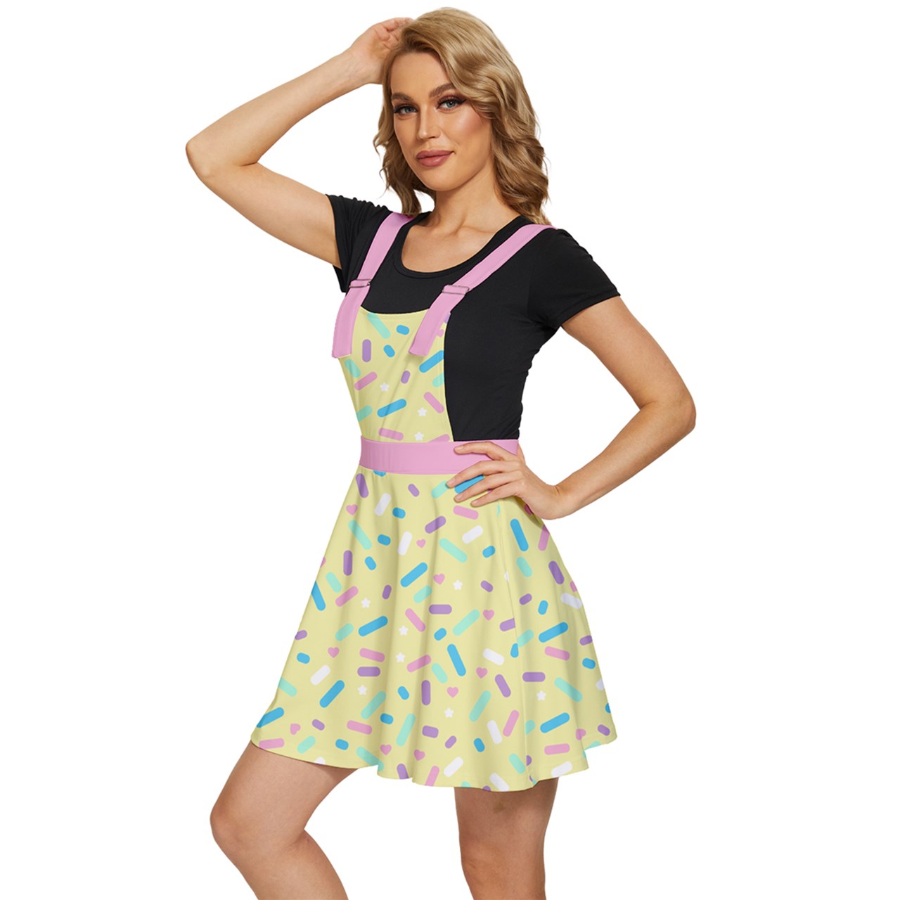 Sprinkle Party Apron Dress - Lemon