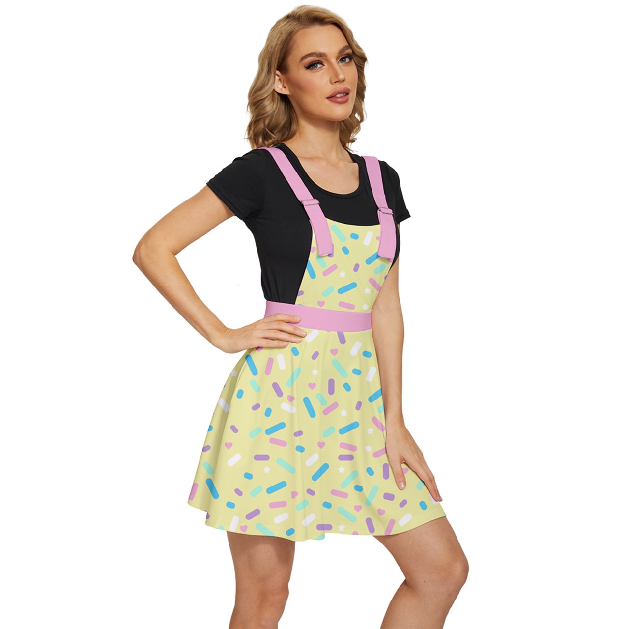 Sprinkle Party Apron Dress - Lemon