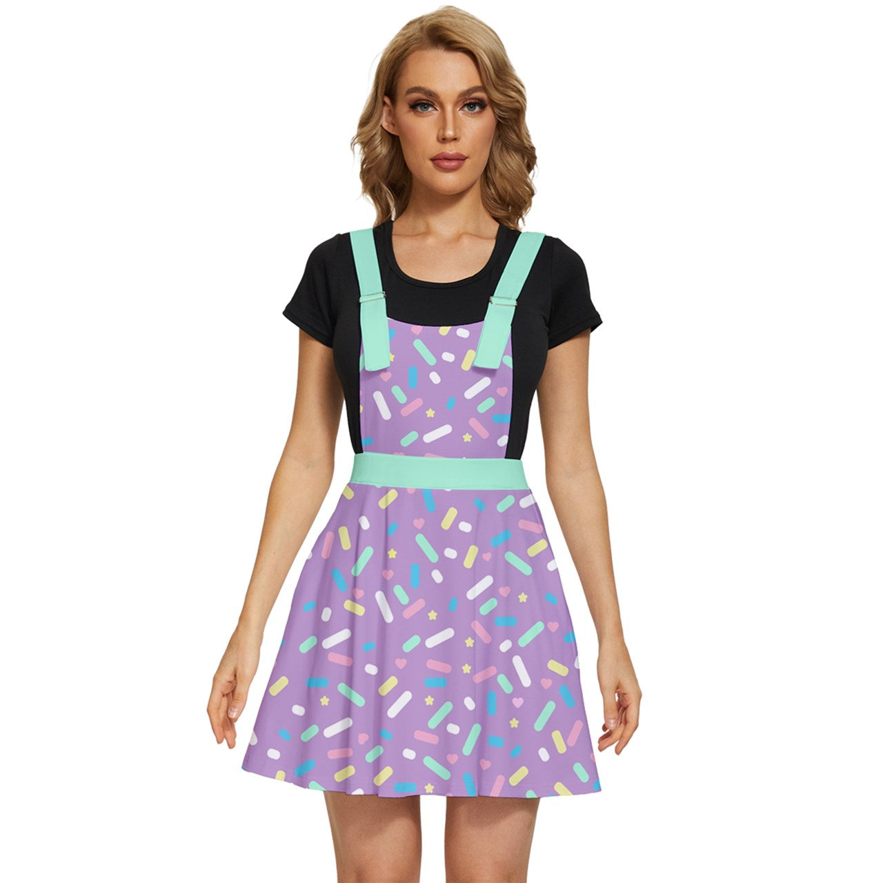 Sprinkle Party Apron Dress - Grape
