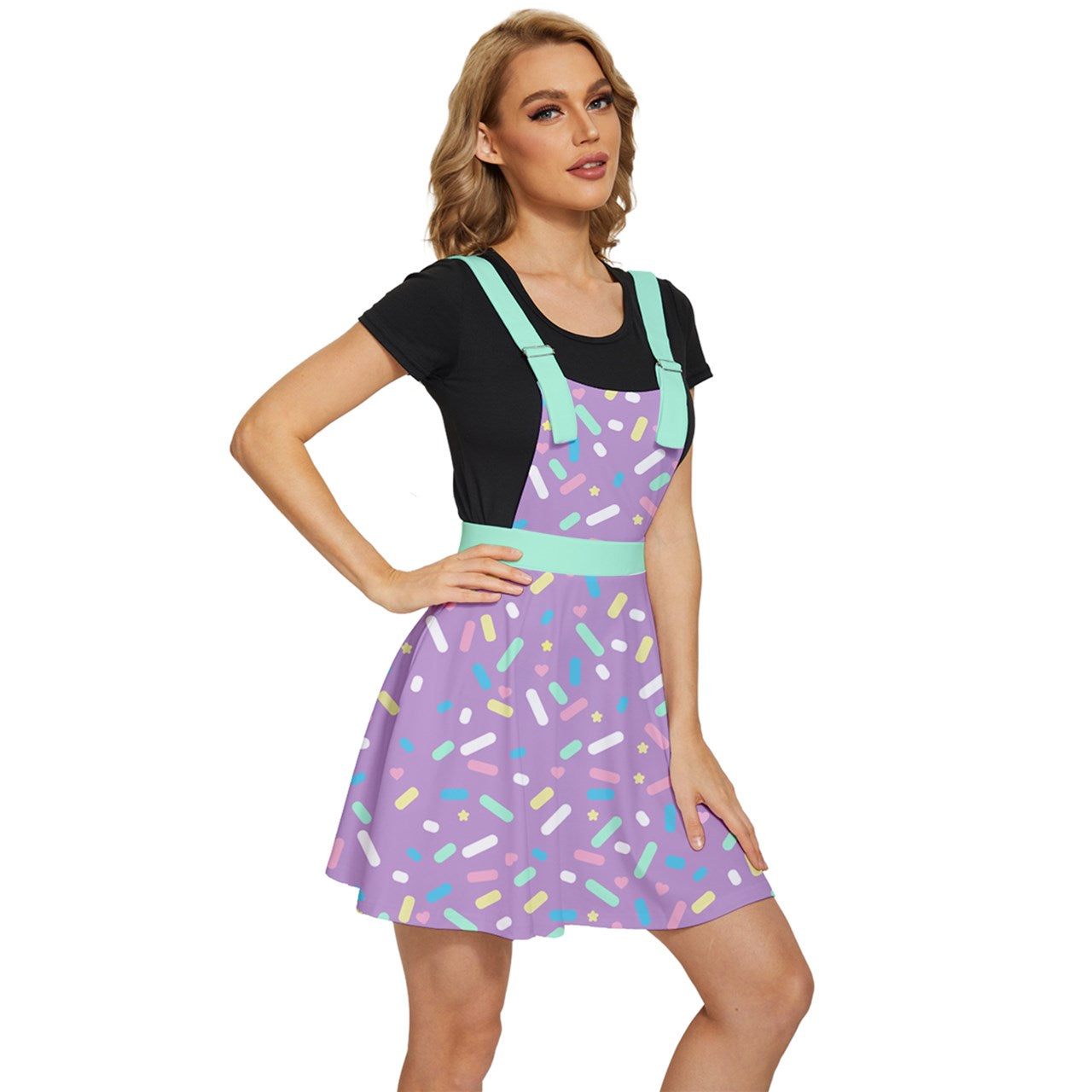 Sprinkle Party Apron Dress - Grape