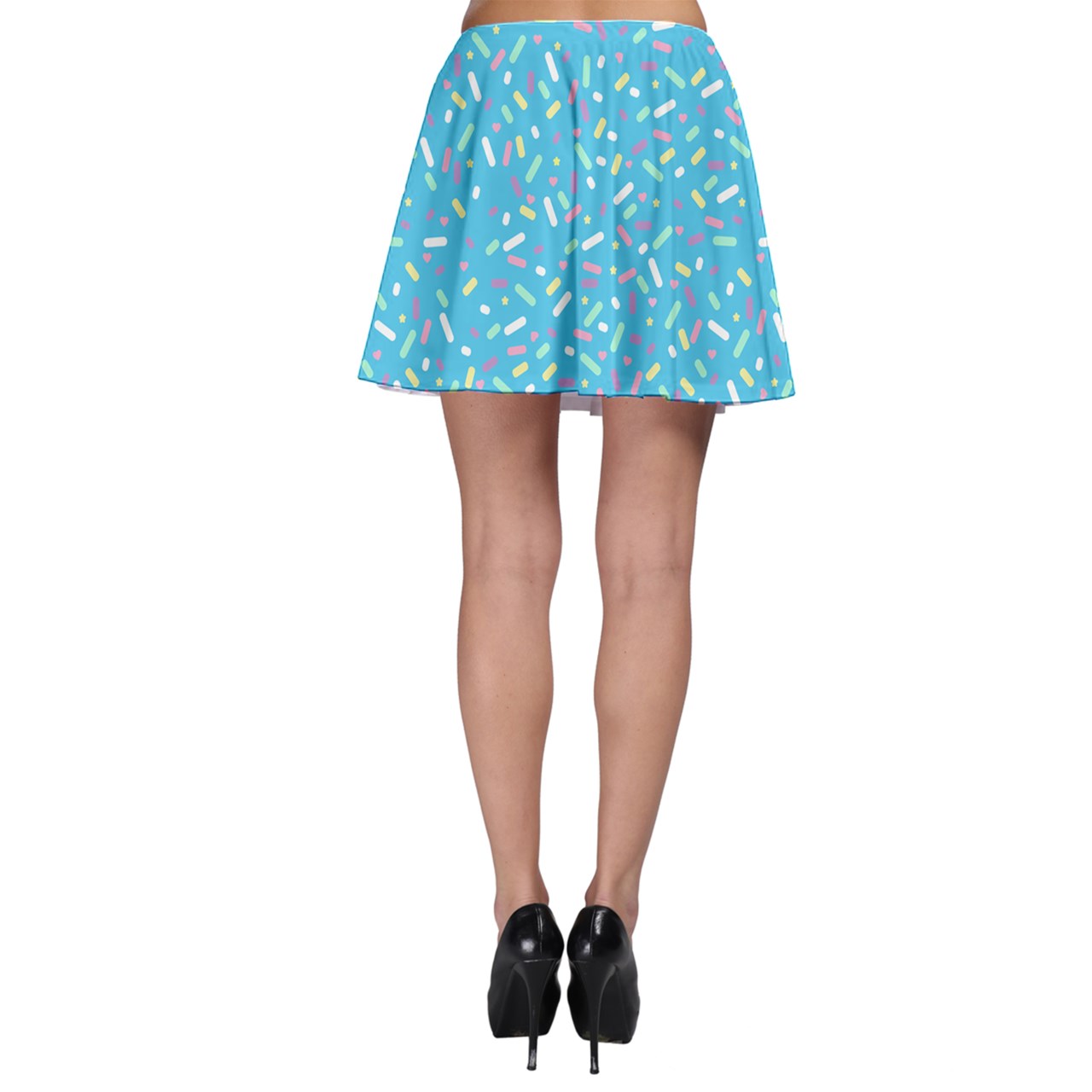 Sprinkle Party Skater Skirt - Blueberry