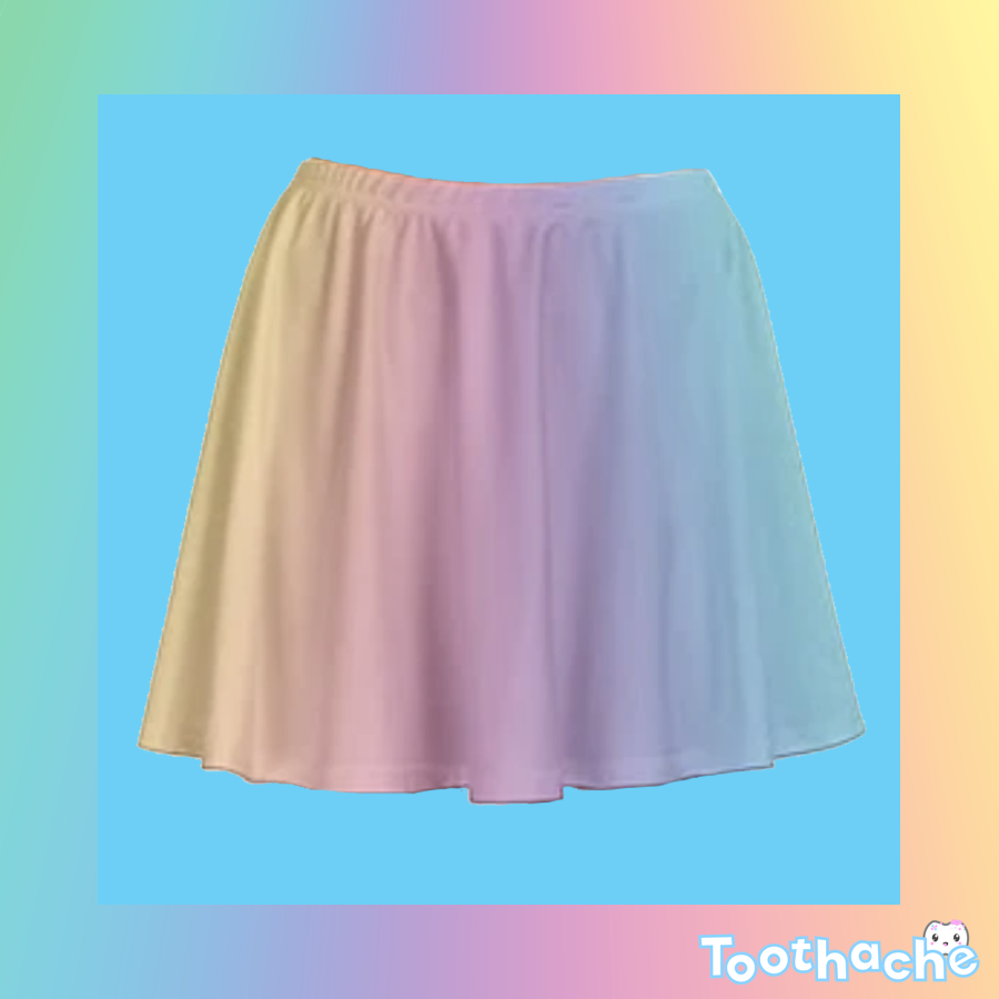 Pastel Rainbow Skater Skirt