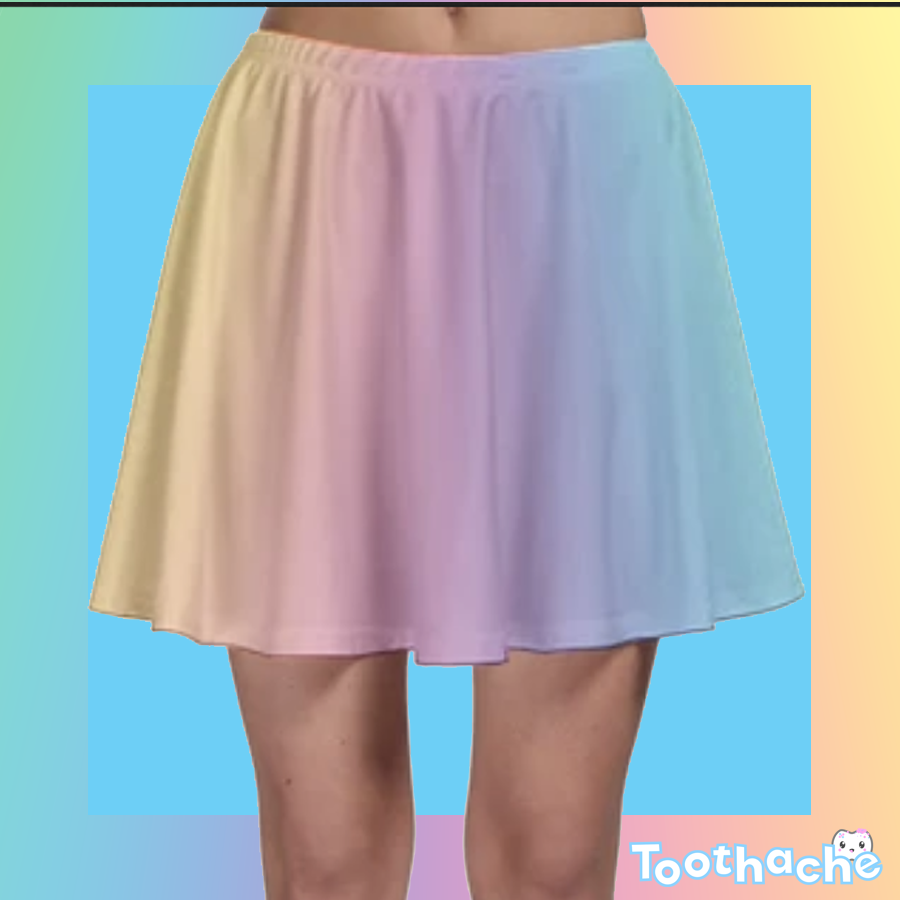 Pastel Rainbow Skater Skirt