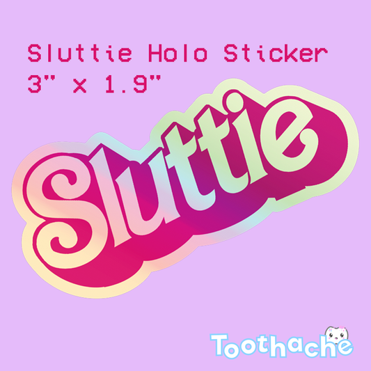 Friendly Dolly Holographic Sticker - Small