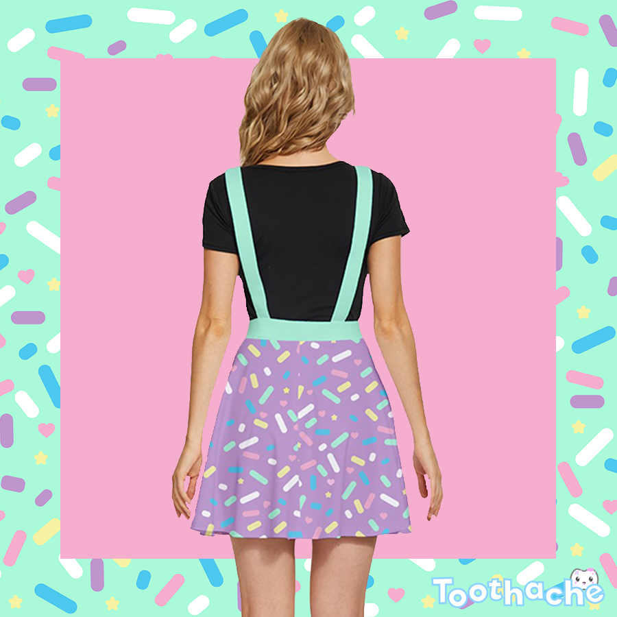 Sprinkle Party Apron Dress - Grape