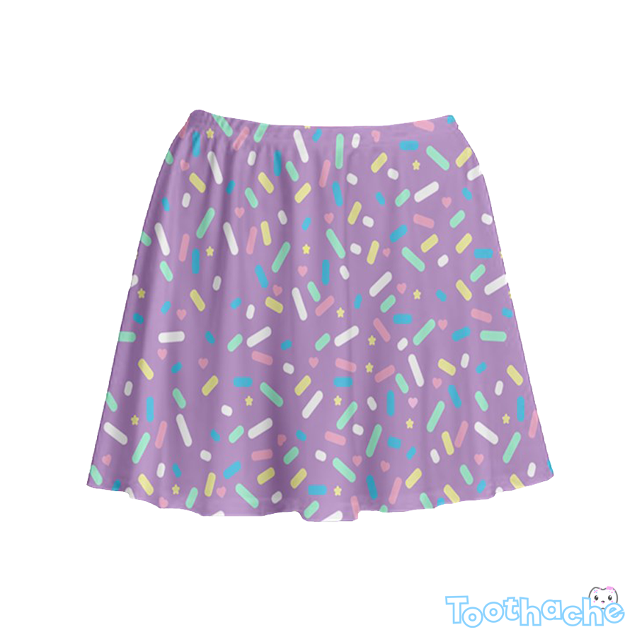 Sprinkle Party Skater Skirty - Grape