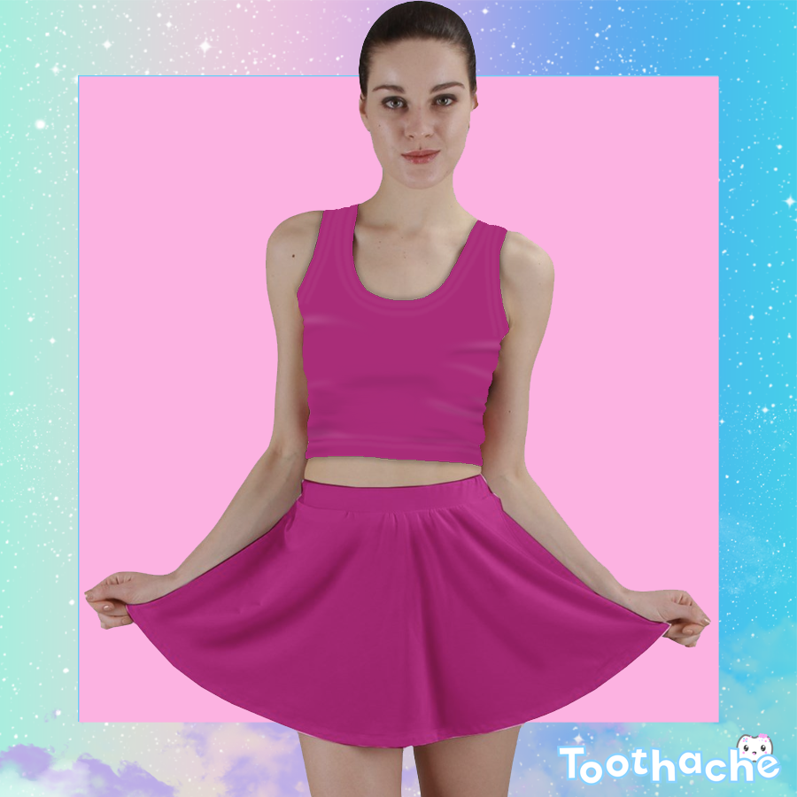 Toothache Basics Mini Skirt - Royal Fushia