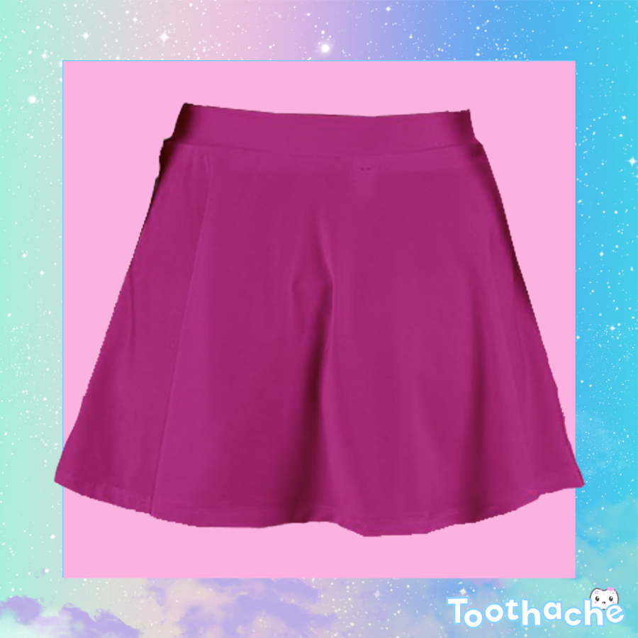 Toothache Basics Mini Skirt - Royal Fushia