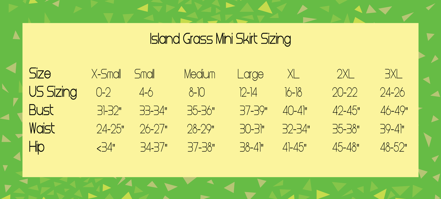 The Grass is Greener on My Island Mini Skirt