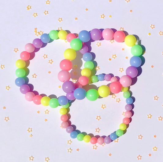 Pastel Mini Gum Ball Bracelet Trio