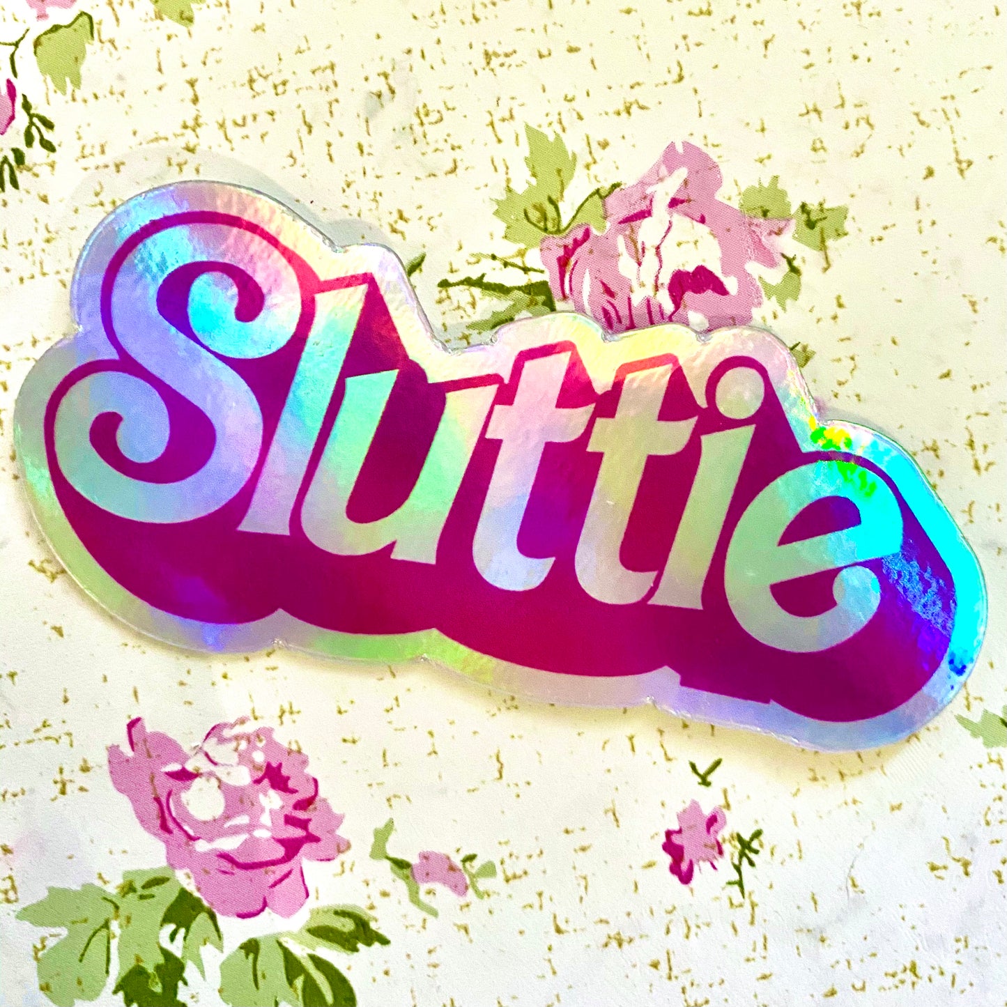 Friendly Dolly Holographic Sticker - Small