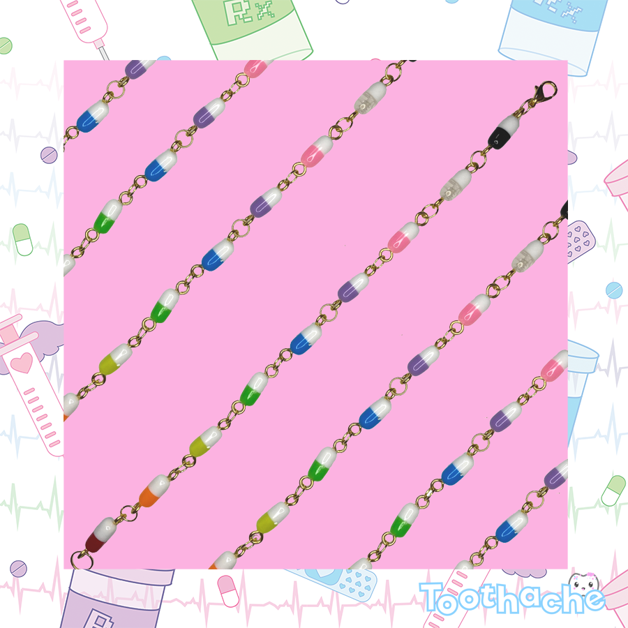 Medical Mess Pills Bracelet - Gold