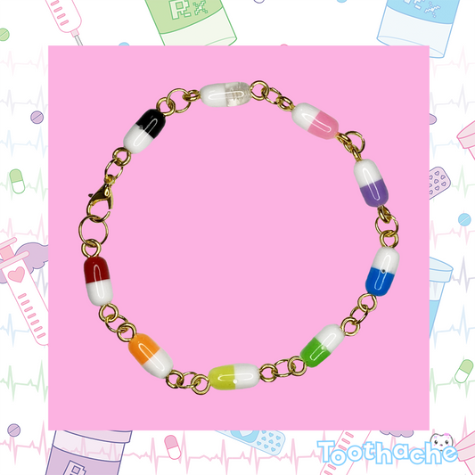 Medical Mess Pills Bracelet - Gold