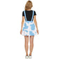 Cow Print Apron Dress in Blue