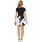 Cow Print Apron Dress in Black