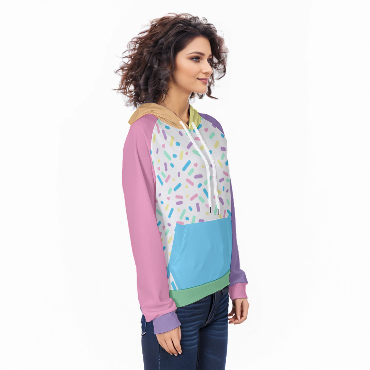 Sprinkle Party - Vanilla Raglan Pullover Hoodie