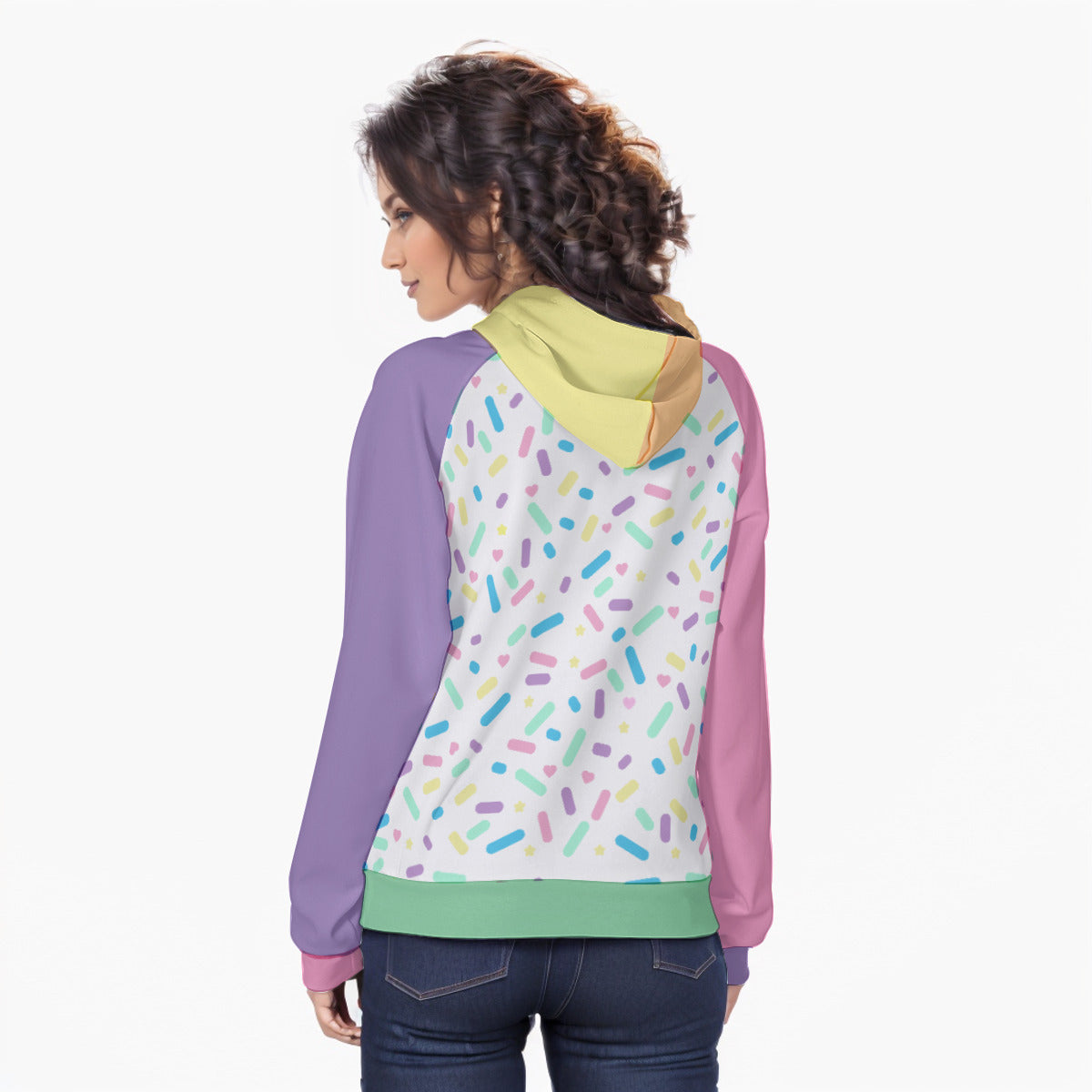 Sprinkle Party - Vanilla Raglan Pullover Hoodie