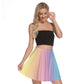 Pastel Rainbow Mini Skater Skirt