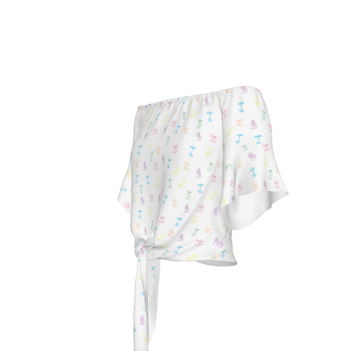 🍄 Enchanted Mycology: Bell Sleeve Blouse - White