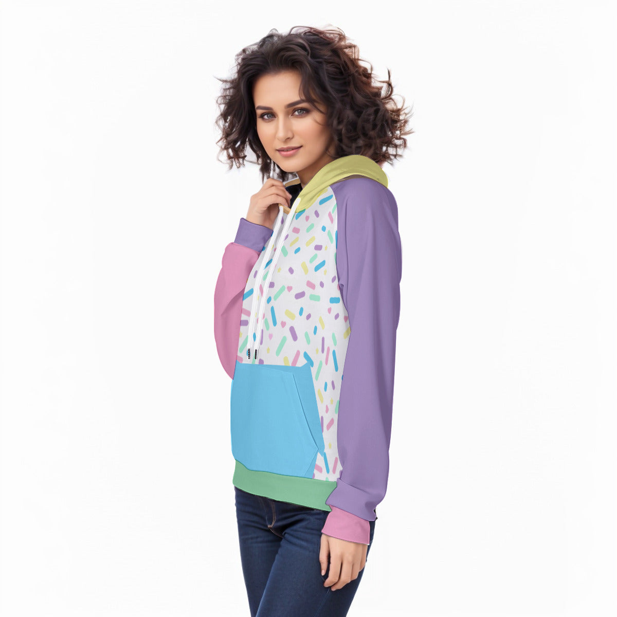 Sprinkle Party - Vanilla Raglan Pullover Hoodie