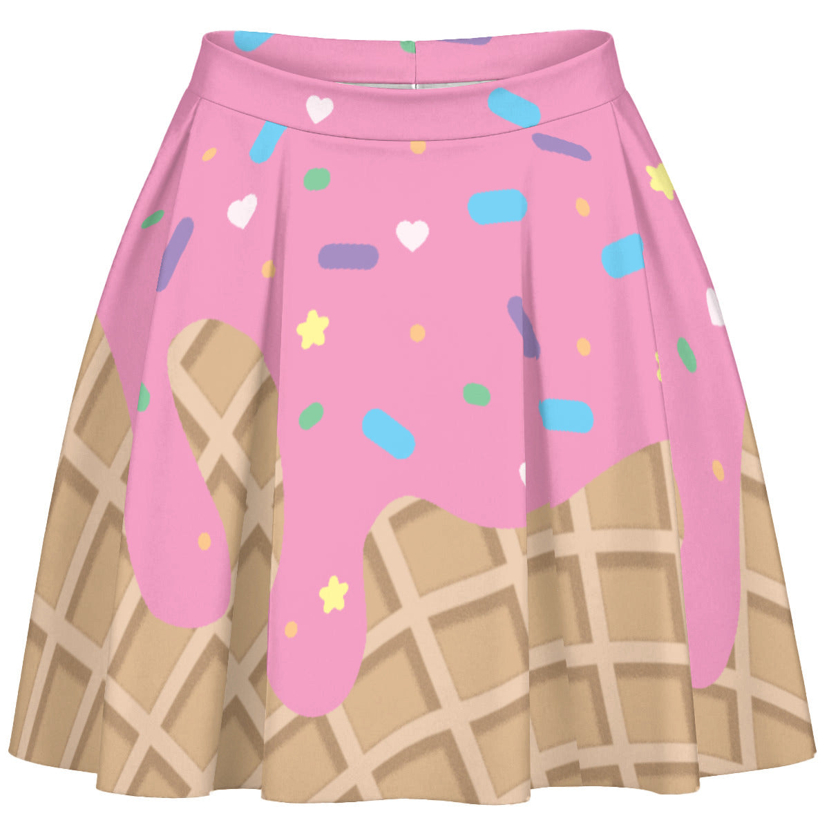 Kawaii Mini Skirt - Melting Ice Cream - Pink (XS-5XL)