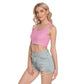 Toothache Basics Sport Crop Tank Top - Petal Pink