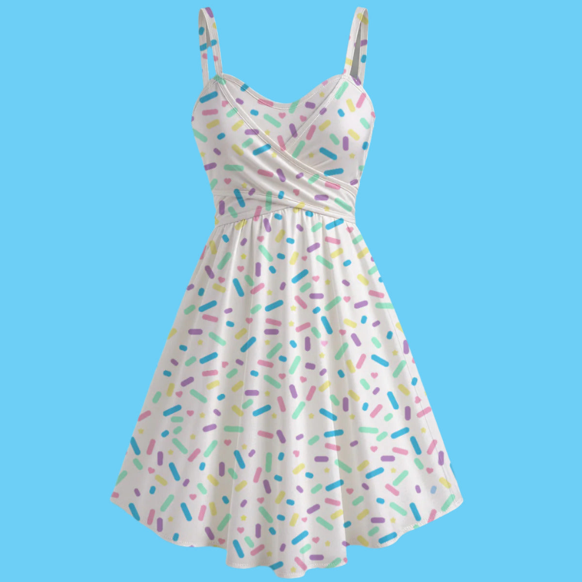 Sprinkle Party - Vanilla Spaghetti Strap Dress
