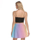Pastel Rainbow Mini Skater Skirt