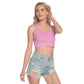 Toothache Basics Sport Crop Tank Top - Petal Pink