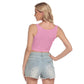Toothache Basics Sport Crop Tank Top - Petal Pink