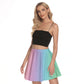 Pastel Rainbow Mini Skater Skirt