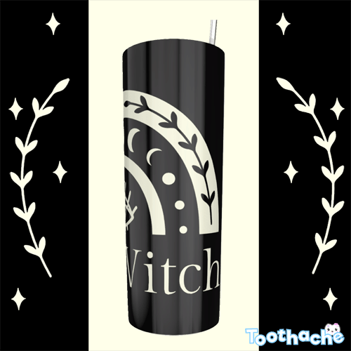 Basic Witch Tumbler With Stainless Steel Straw 20oz