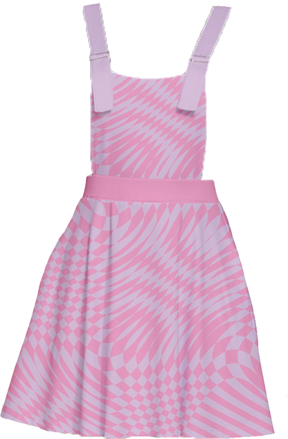 Digital Waves Apron Dress - Pink and Thistle